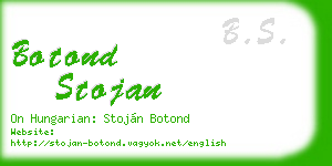 botond stojan business card